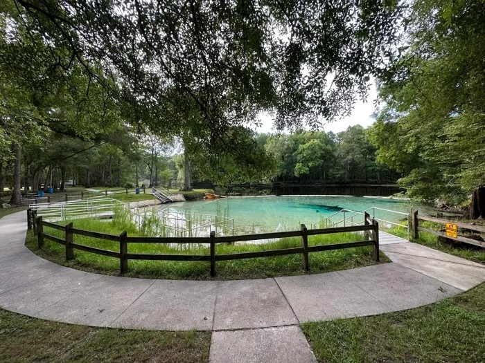 |rum island spring and park|view from the front of a kayak at Rum Island Spring and Park|Rum Island kayaking|