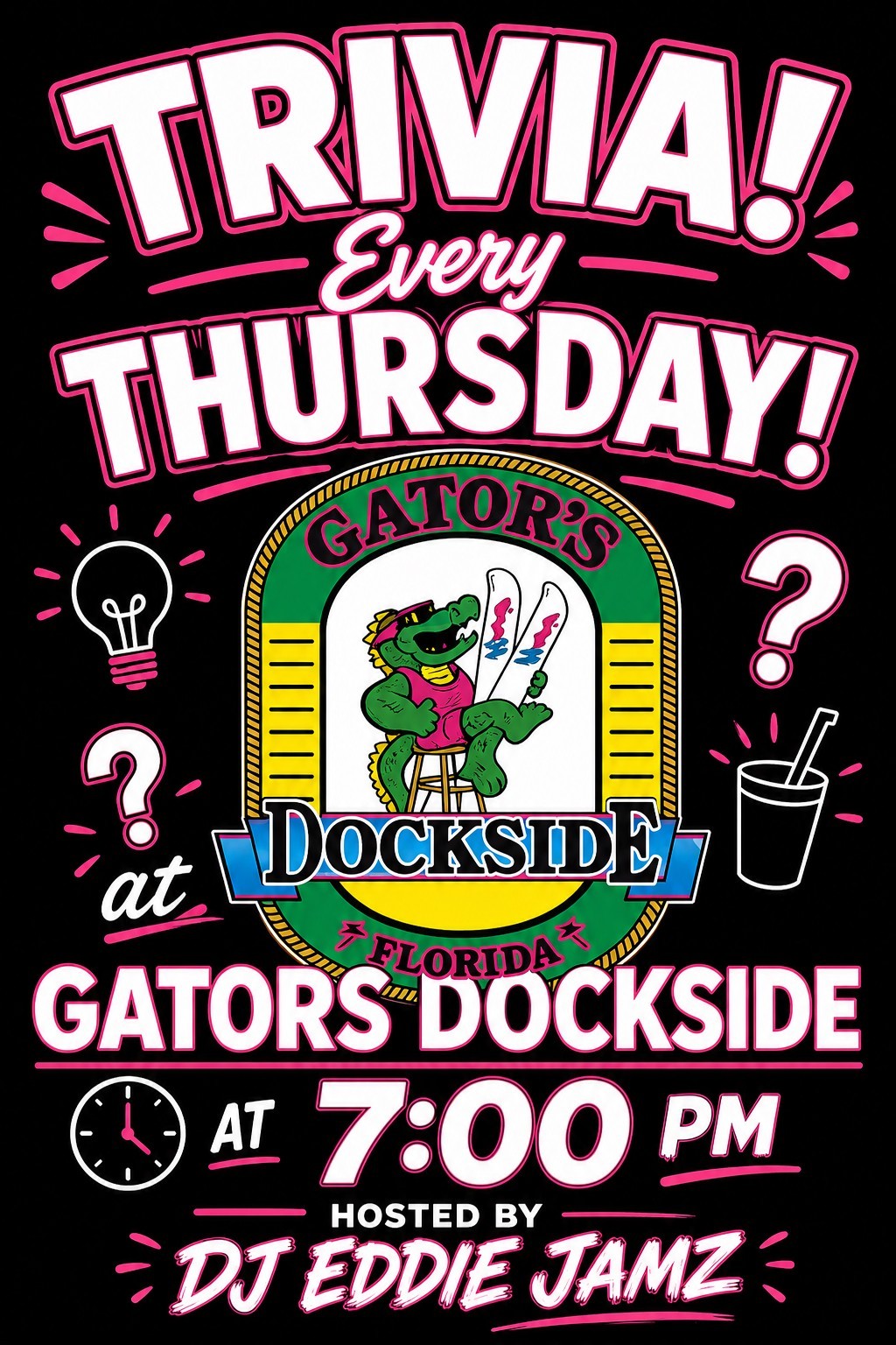 Event image: Trivia Night at Gator’s Dockside