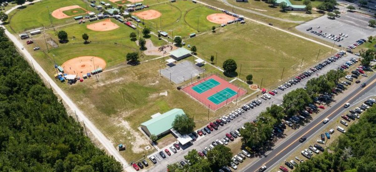 aerial view of South Columbia Sports Complex